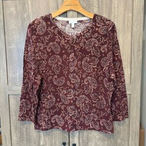 Garnet Hill Large Signature Lightweight Merino Wool Cardigan Sweater